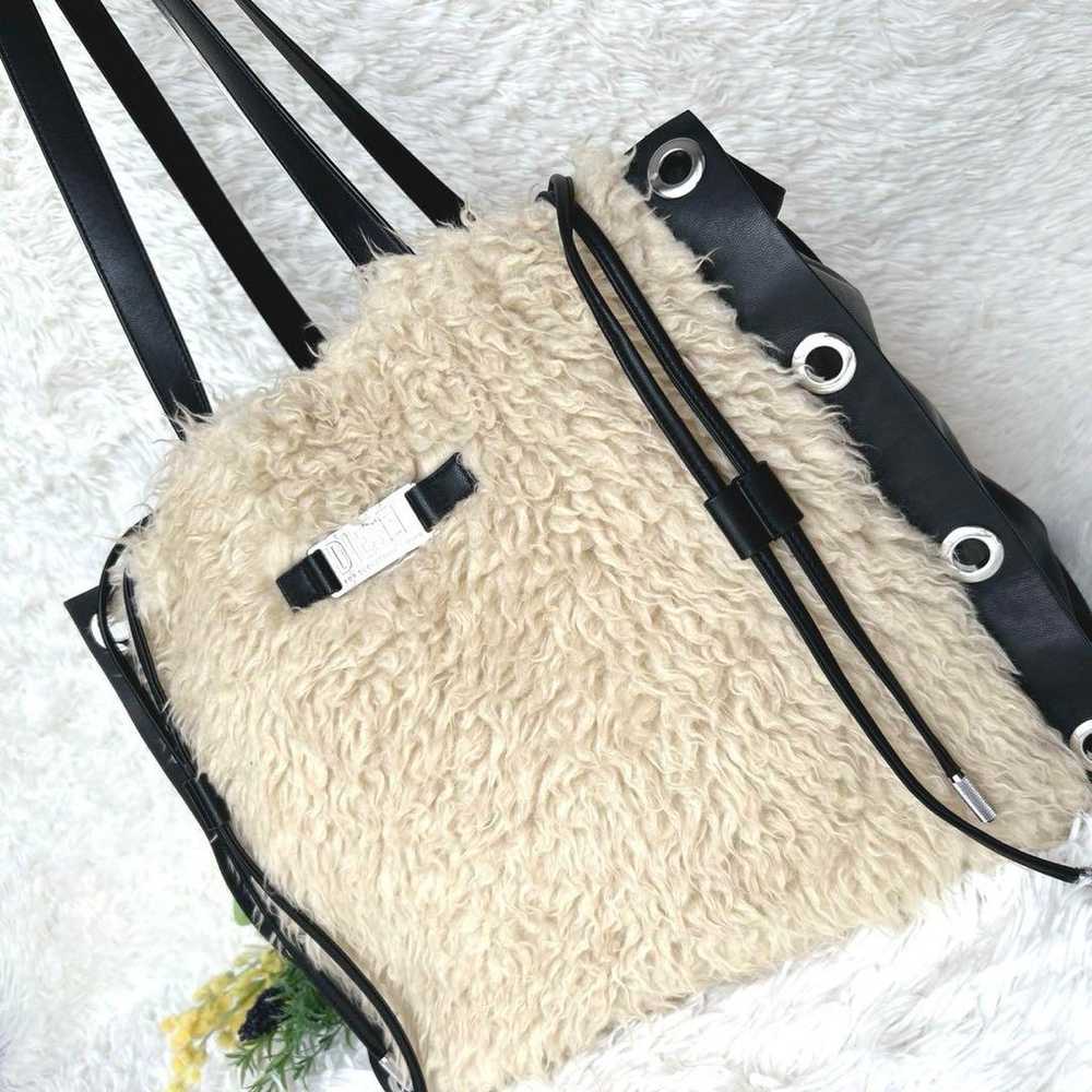 Excellent Condition ✨ Diesel Tote Bag Fluffy Fur … - image 2