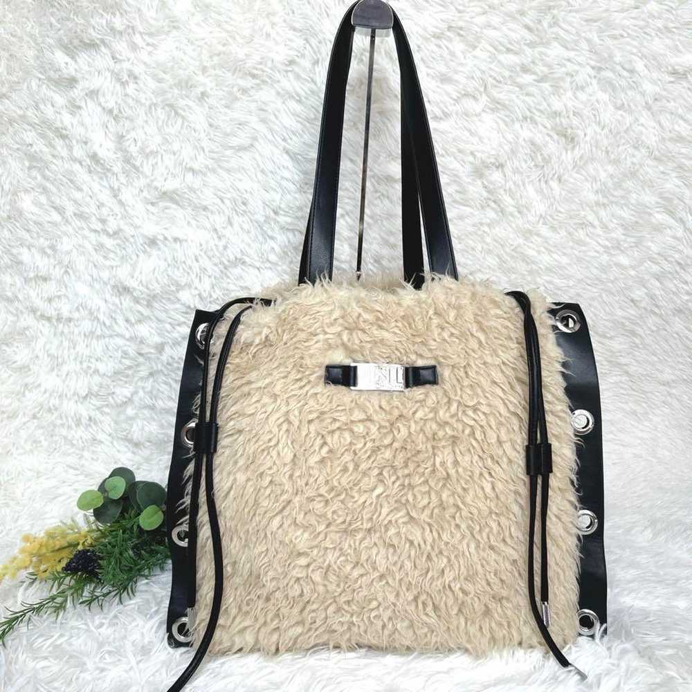 Excellent Condition ✨ Diesel Tote Bag Fluffy Fur … - image 3