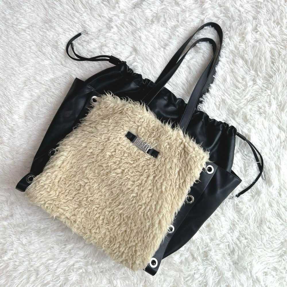 Excellent Condition ✨ Diesel Tote Bag Fluffy Fur … - image 9