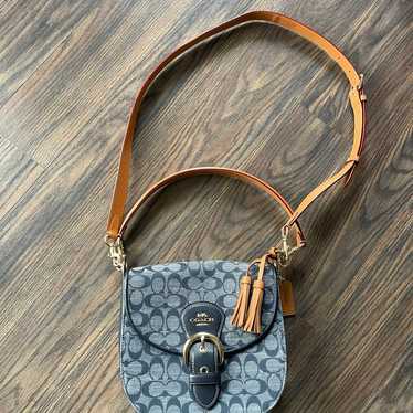 Coach Kleo shoulder bag rarely used in navy - image 1