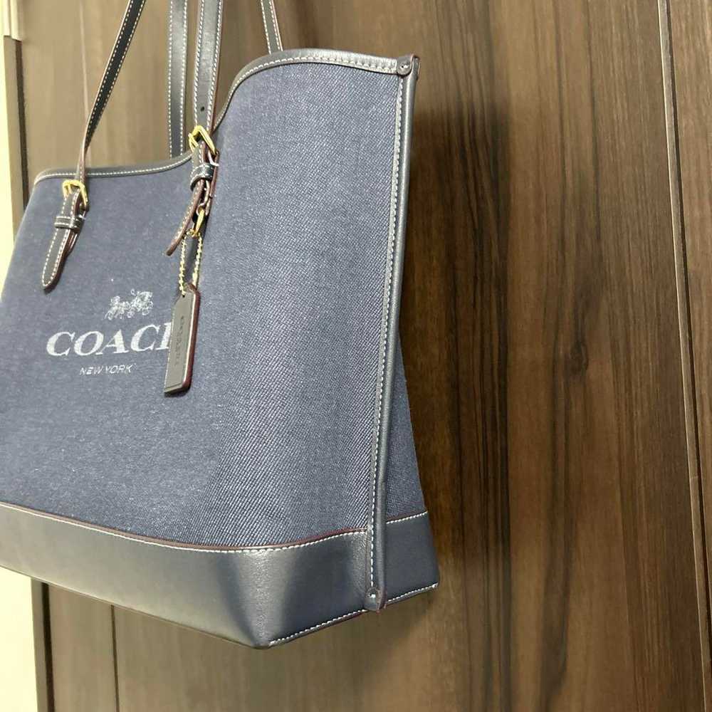 Coach Denim Fabric Tote Bag - image 2