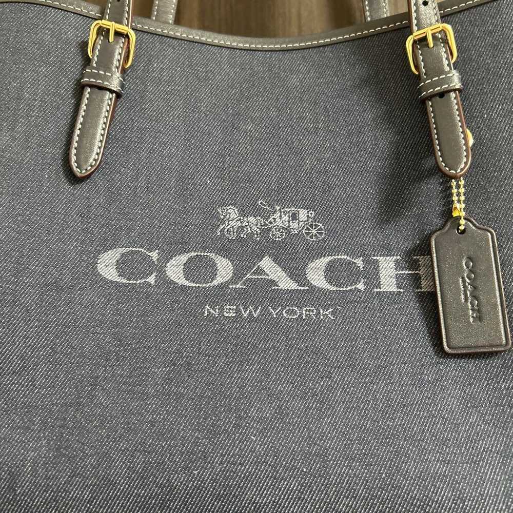 Coach Denim Fabric Tote Bag - image 3