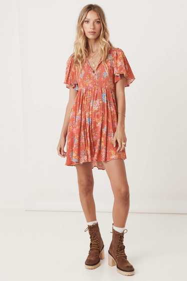 Spell USA Meadowland Flutter Sleeve Mini Dress