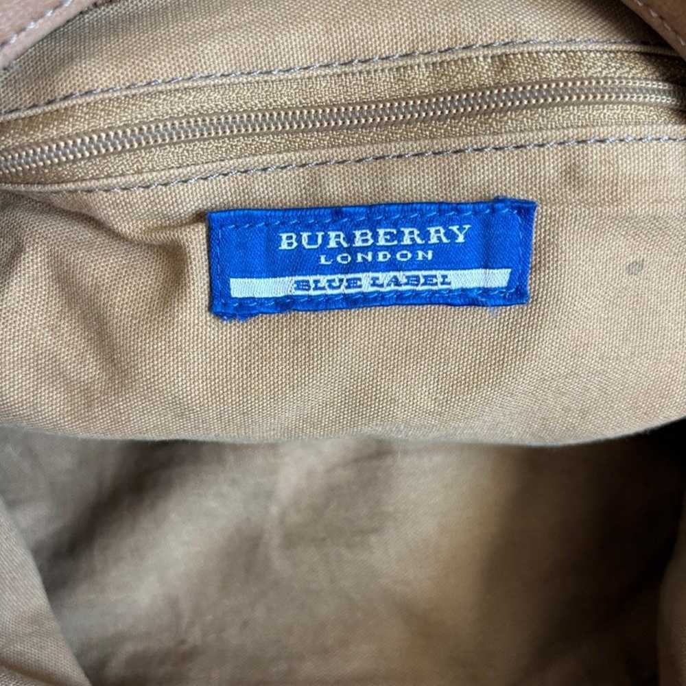 Burberry Blue Label Canvas Leather Tote Bag Cross… - image 8