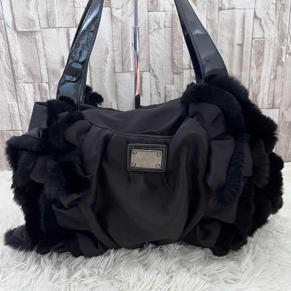 Excellent quality EPOCA real fur bag in black. Ha… - image 11