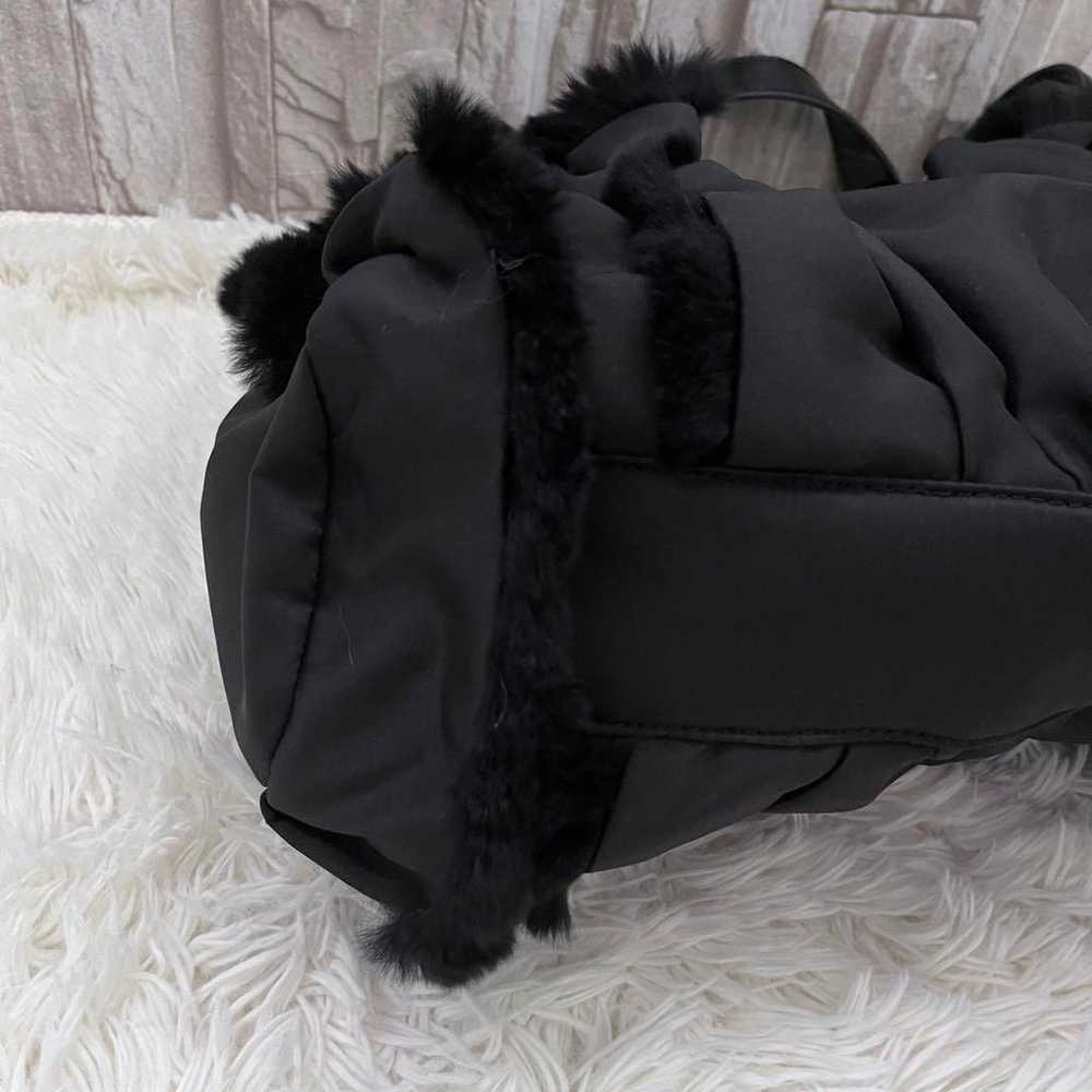 Excellent quality EPOCA real fur bag in black. Ha… - image 8