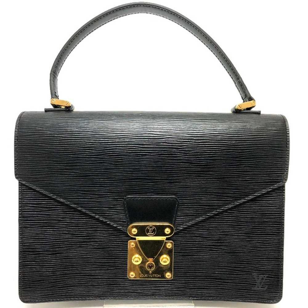 Louis Vuitton Monceau Black Leather Handbag (Pre-… - image 1