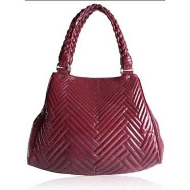 COLE HAAN Patent Leather Handbag Sugar Ruby Berry 