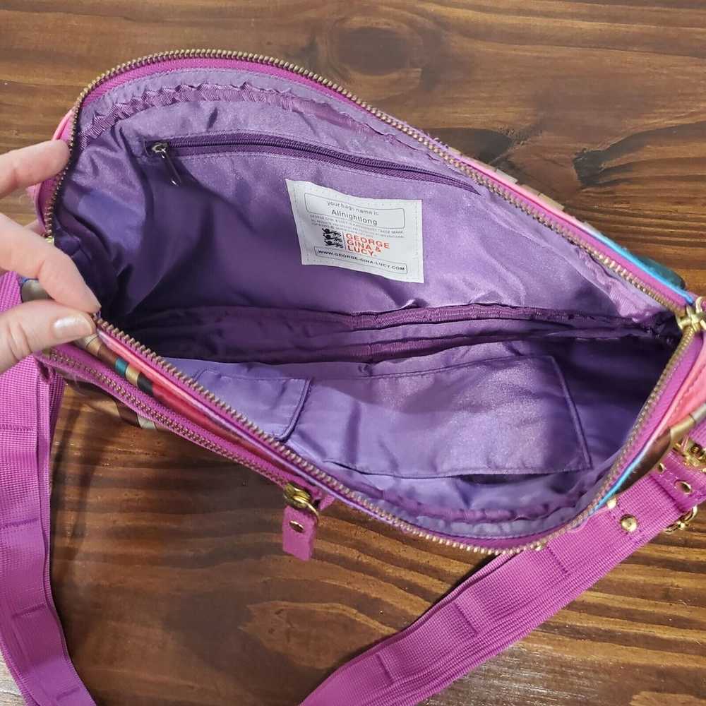 George Gina Lucy Bag Y2K Satin Purple Multi Adjus… - image 6