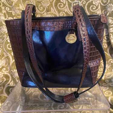 Brahmin Black/Brown Tuscan Tote