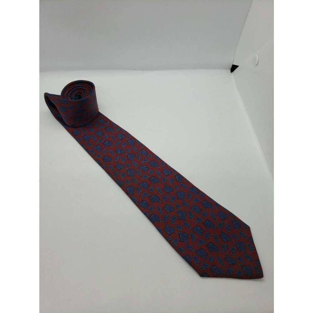 Oleg Cassini Oleg Cassini Men's Neck Tie Maroon B… - image 1