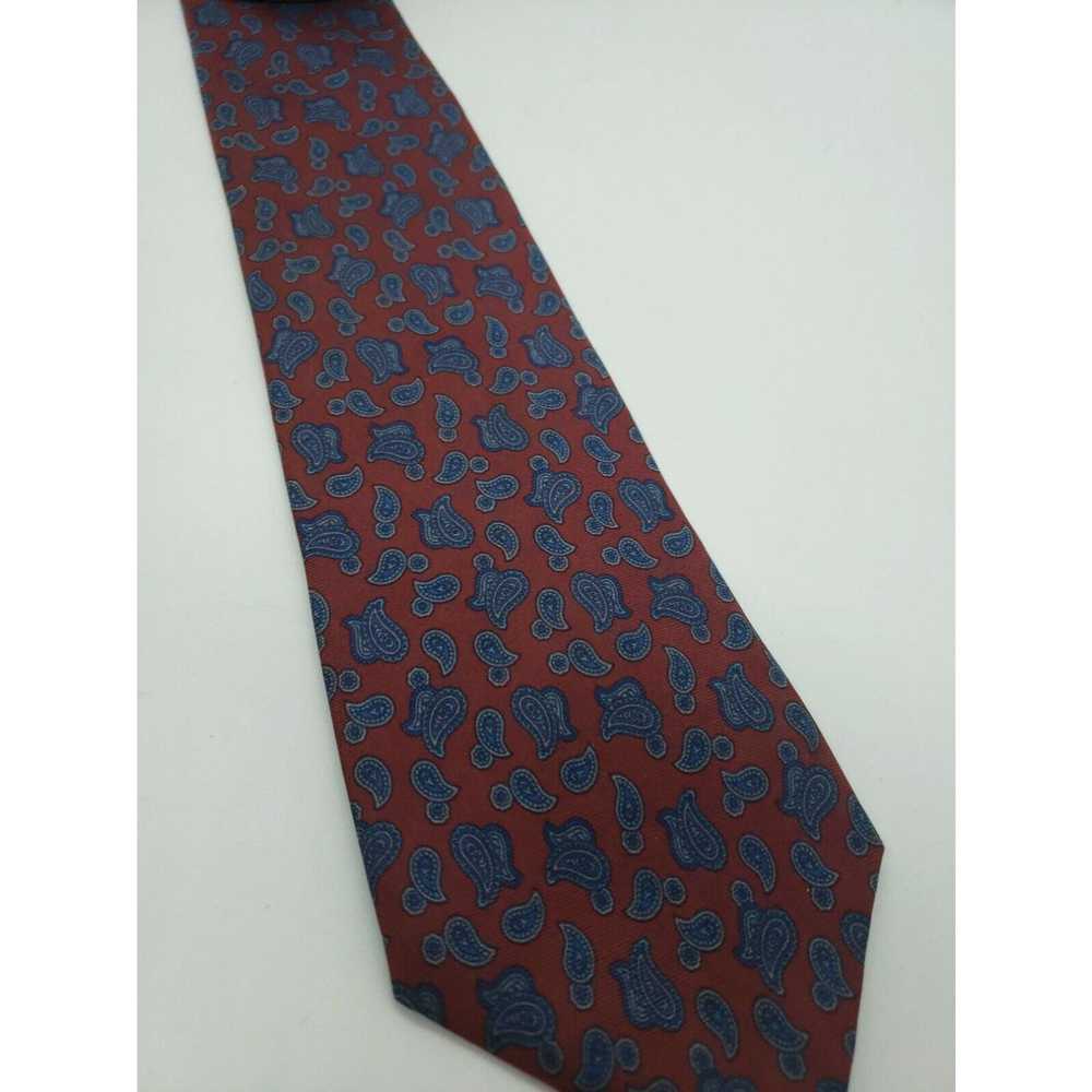 Oleg Cassini Oleg Cassini Men's Neck Tie Maroon B… - image 2