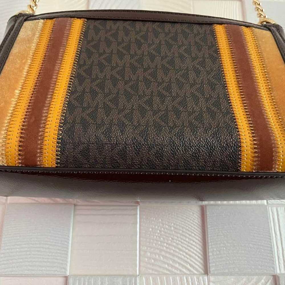 MICHAEL KORS Shoulder Bag Brown Yellow Black - Ex… - image 9