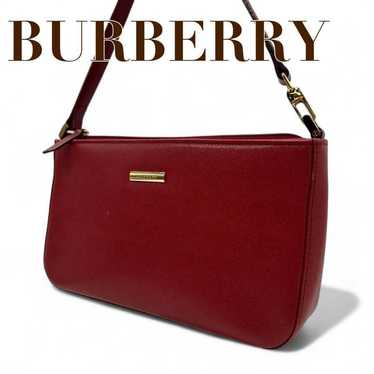 Burberry Shoulder Bag U5 Saffiano Leather Red with