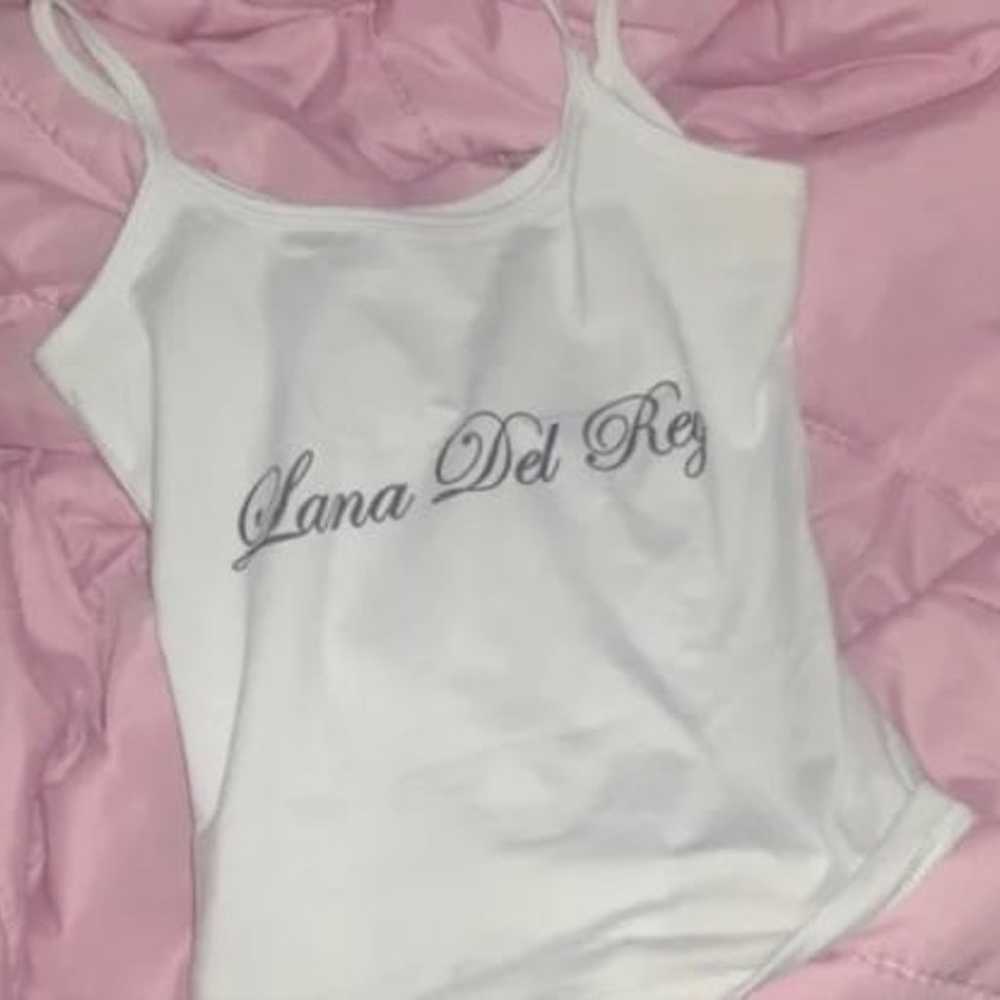 Lana del ray tank top white and black cute - image 1