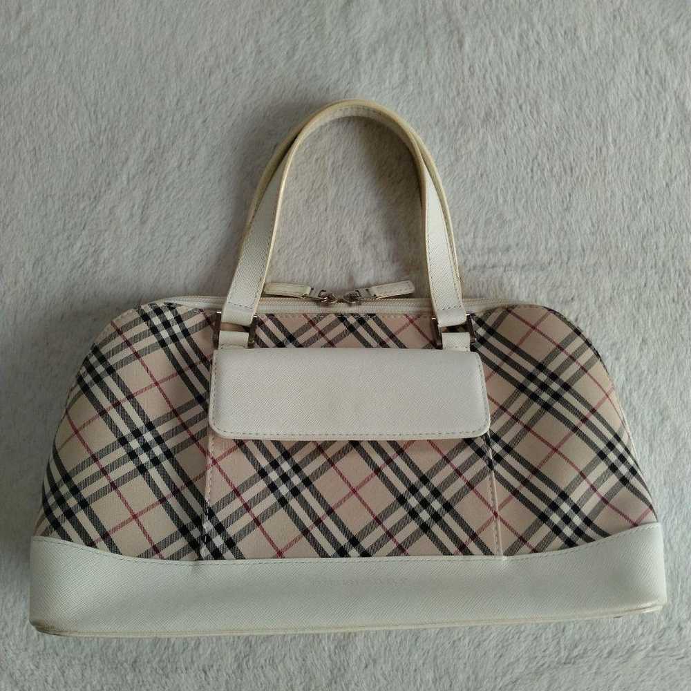 Burberry check pattern handbag. - image 1