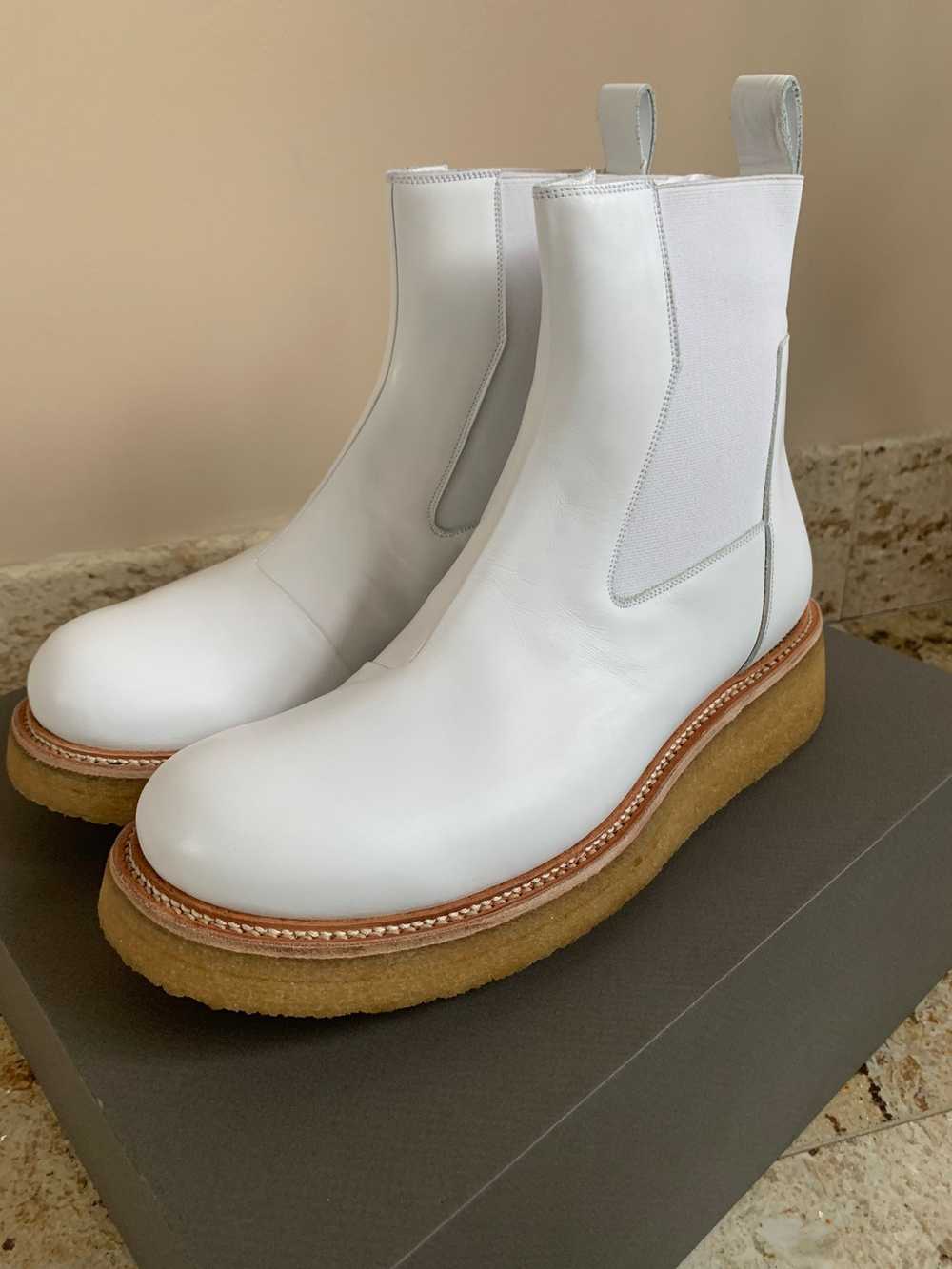 Rick Owens Creeper Elastic Boots in Chalk White - image 11