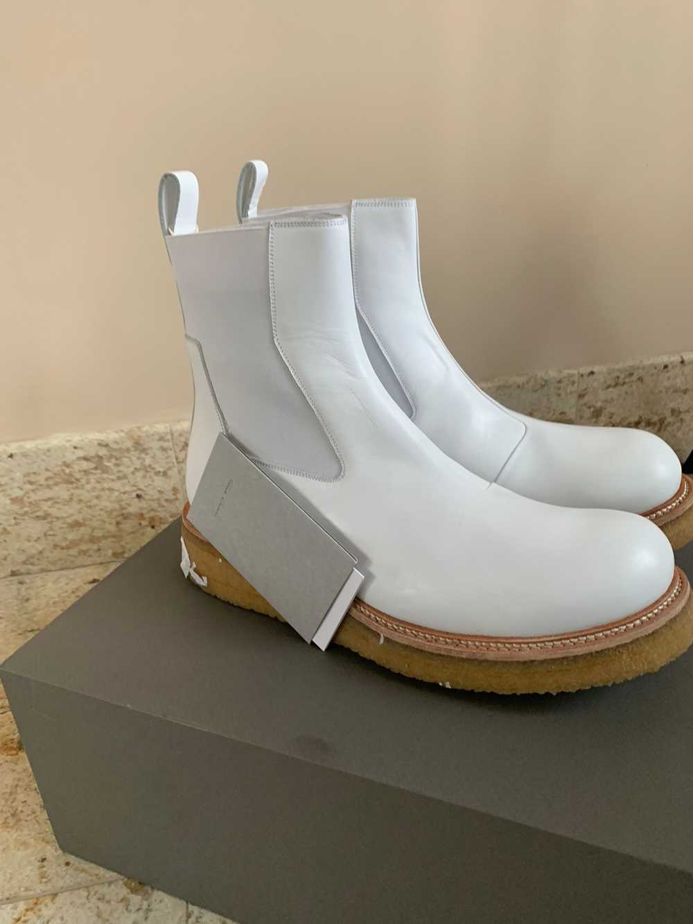 Rick Owens Creeper Elastic Boots in Chalk White - image 2