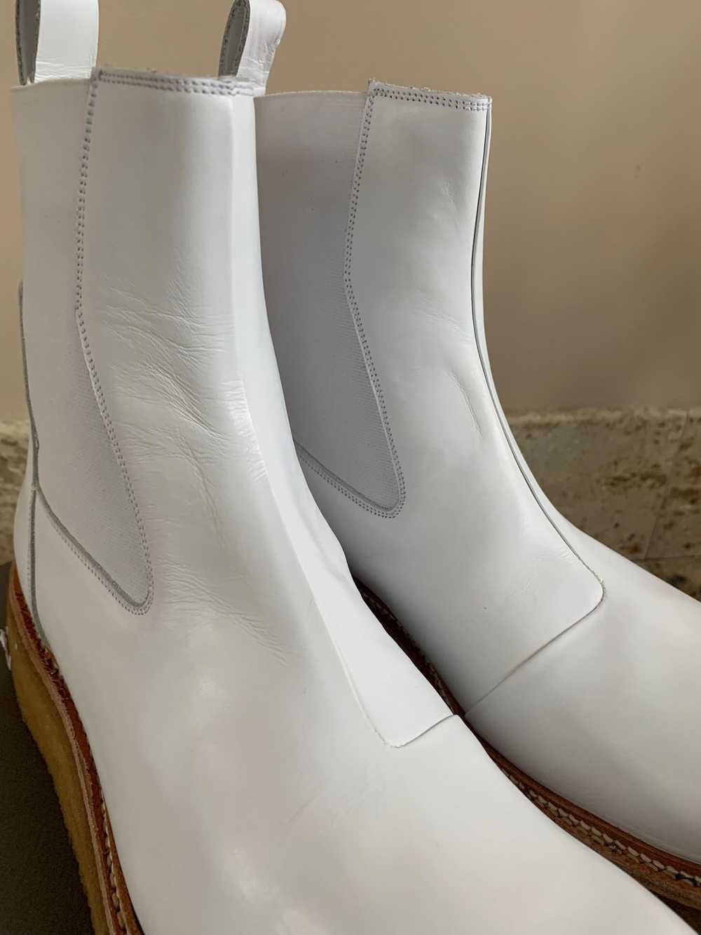 Rick Owens Creeper Elastic Boots in Chalk White - image 4