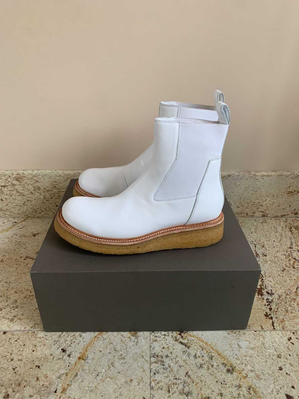 Rick Owens Creeper Elastic Boots in Chalk White - image 7