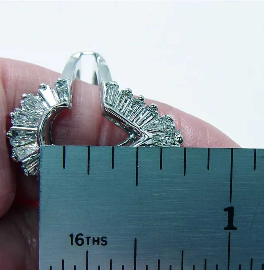 Vintage 1.80ct Baguette Diamond Wedding Guard Cag… - image 9