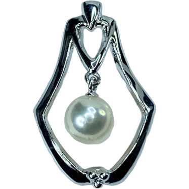 Mikimoto Sterling Silver 7.0mm Akoya Pearl pendant