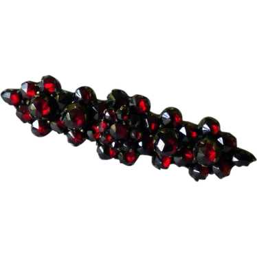 Bohemian Garnet Bar Pin/Brooch - image 1