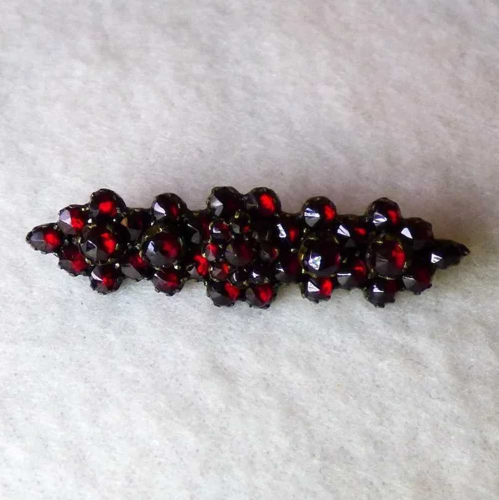 Bohemian Garnet Bar Pin/Brooch - image 2