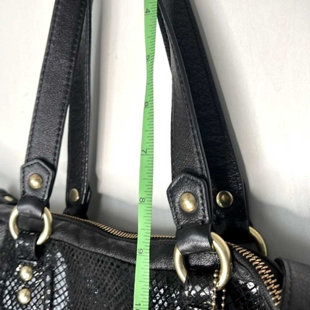 Coach Ashley Black Python Leather Satchel - image 12