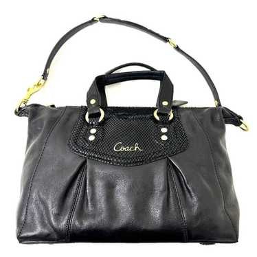 Coach Ashley Black Python Leather Satchel - image 1