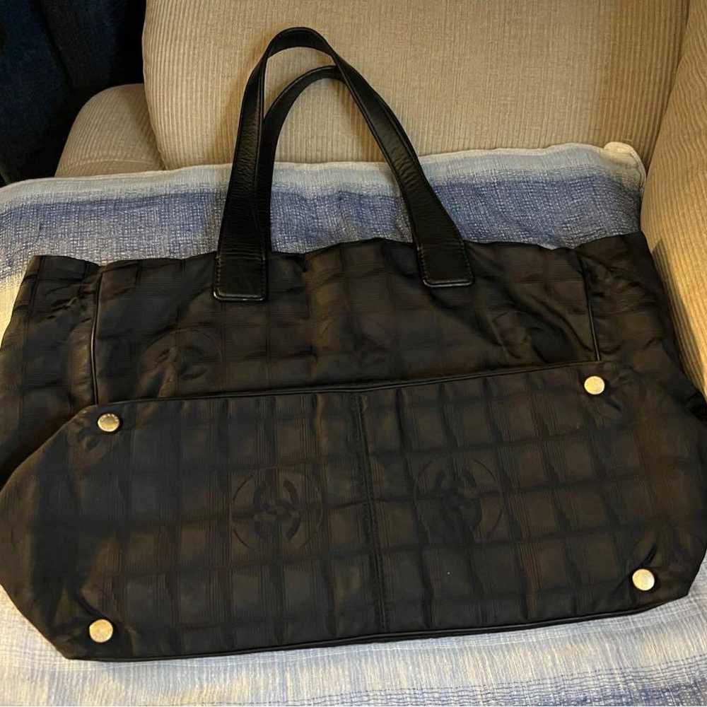 Genuine Chanel New Travel Line Tote Bag Black - image 12