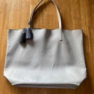 Loewe Grey Leather Tote Bag with Tassel - image 1