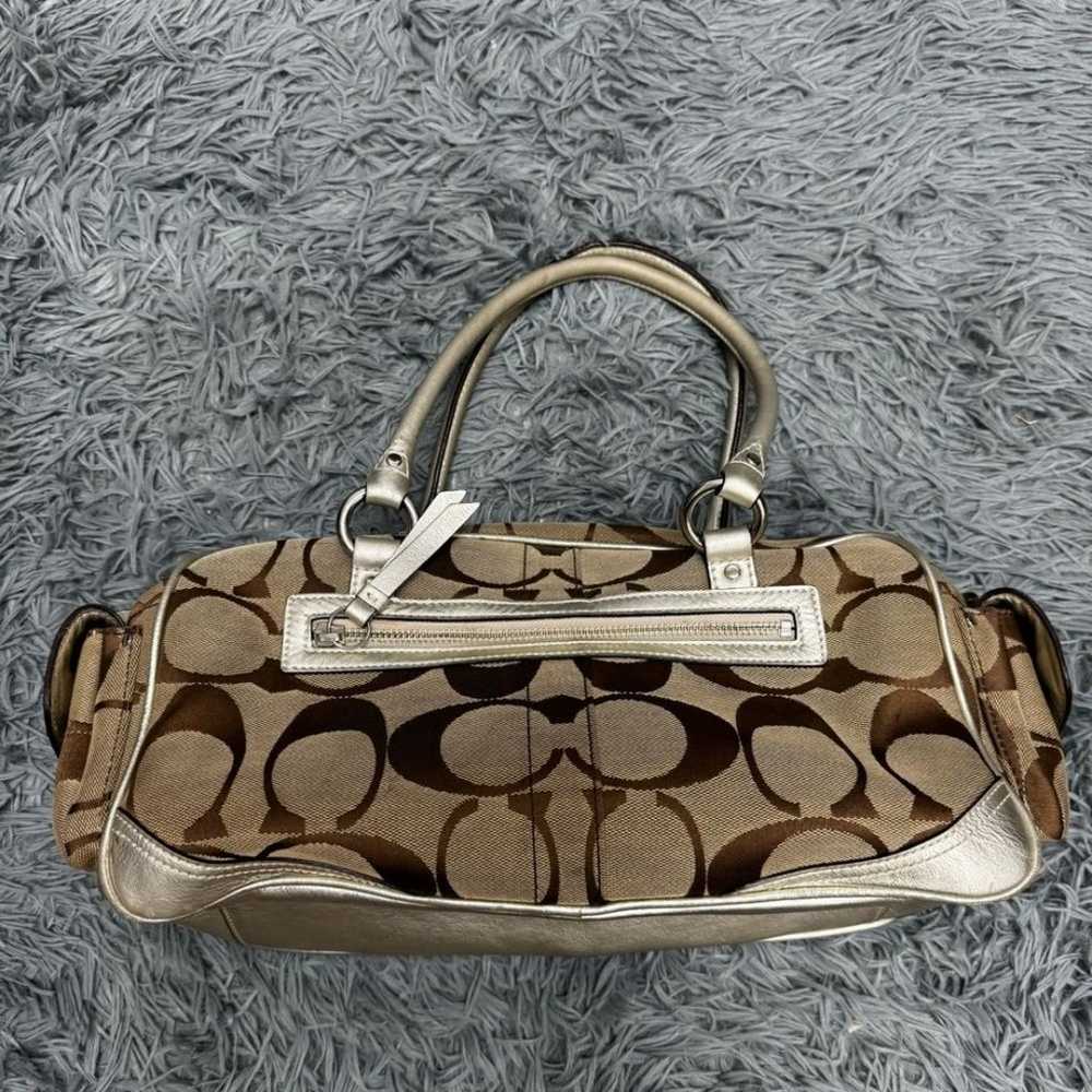 Coach Signature Multi-Pocket Satchel Handbag Purse - image 2