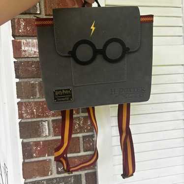 LOUNGEFLY Harry Potter Convertible buy Backpack Crossbody Gryffindor Gray Letter