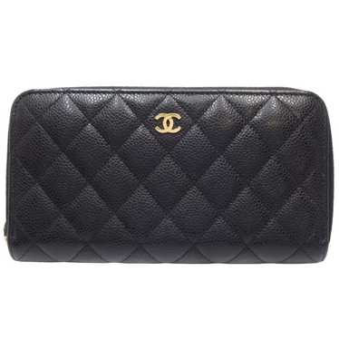 Chanel Matelassé Black Leather Wallet (Pre-Owned) - image 1