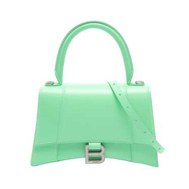 Balenciaga Hourglass Green Leather Handbag (Pre-Ow