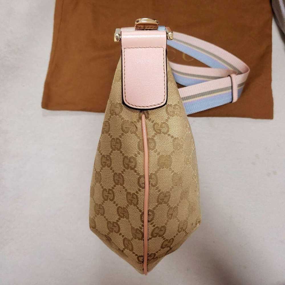 GUCCI shoulder bag beige canvas GG pattern - image 6