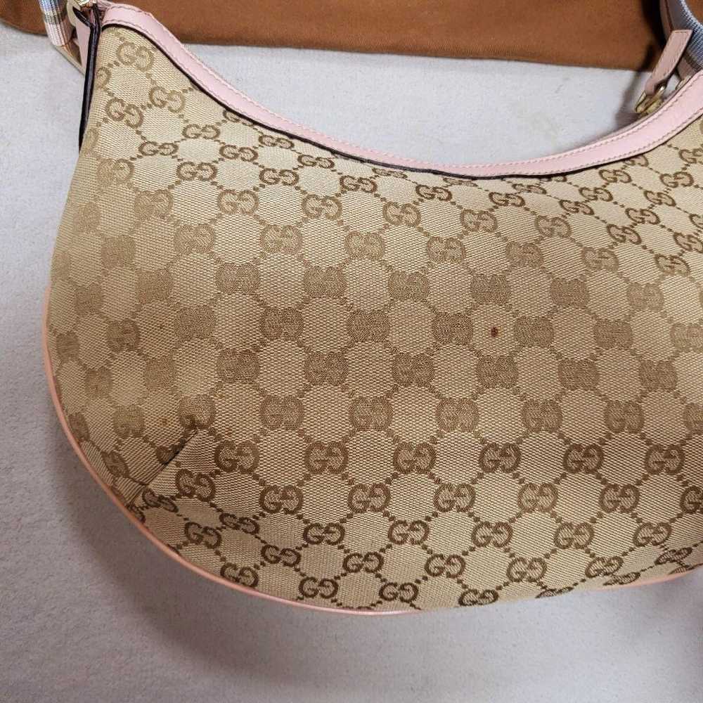 GUCCI shoulder bag beige canvas GG pattern - image 7