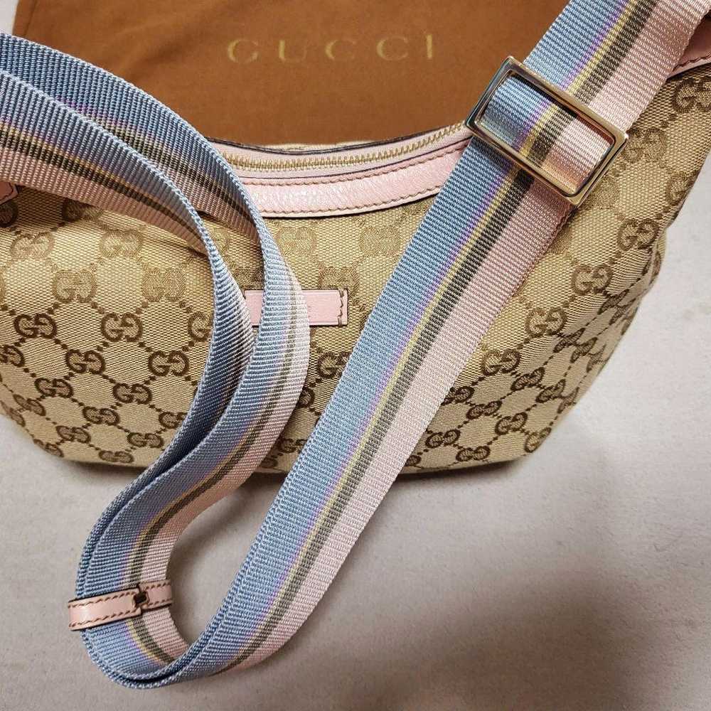 GUCCI shoulder bag beige canvas GG pattern - image 8