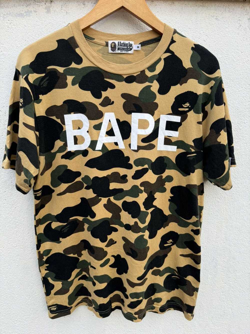 Bape × Japanese Brand × Vintage BAPE Camo spell o… - image 1