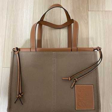 LOEWE Cushion Tote Small Taupe