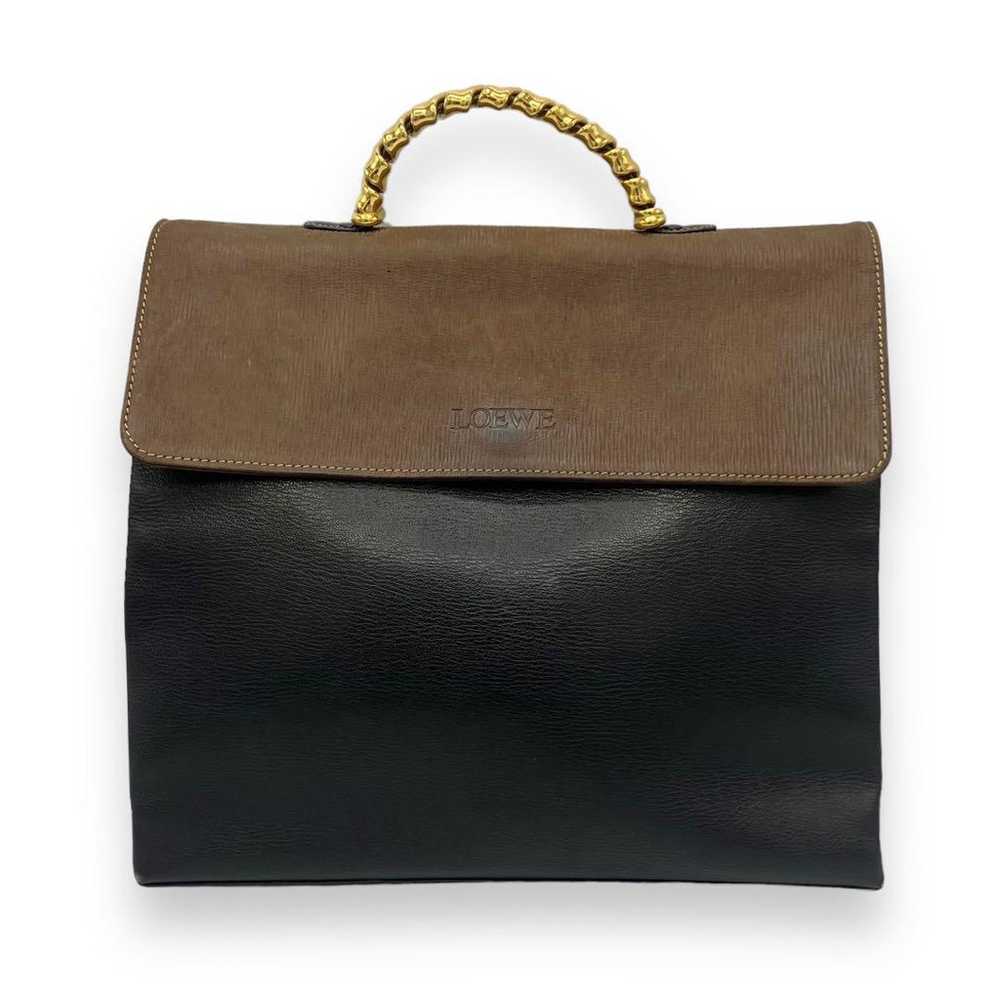 ⭐️Great item⭐️ Loewe Velazquez Leather Handbag Bl… - image 10