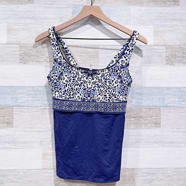 Lands End Lands End Swim Paisley Tankini Swim Top 