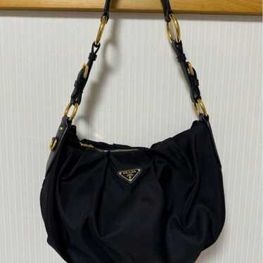 PRADA Shoulder Bag One Shoulder Nylon Black Handba