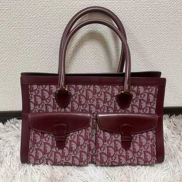 Christian Dior shoulder bag handbag tote wine red. - image 1