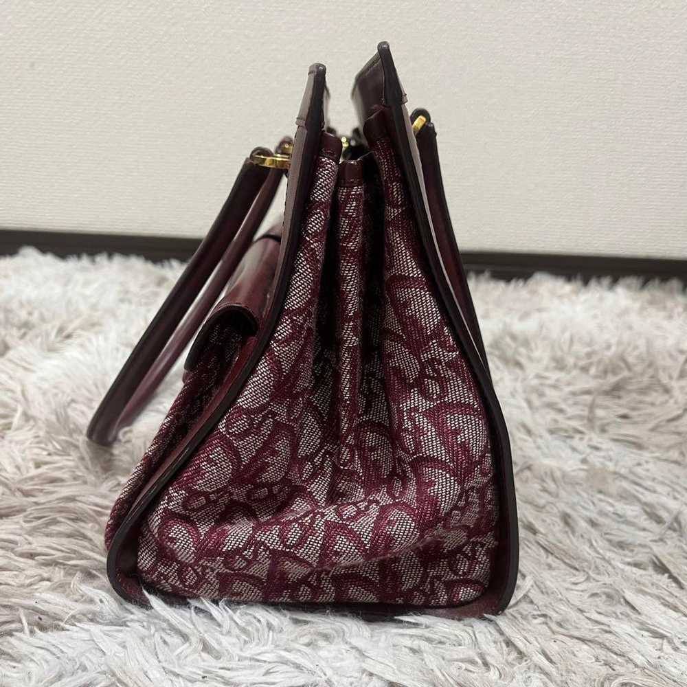 Christian Dior shoulder bag handbag tote wine red. - image 2