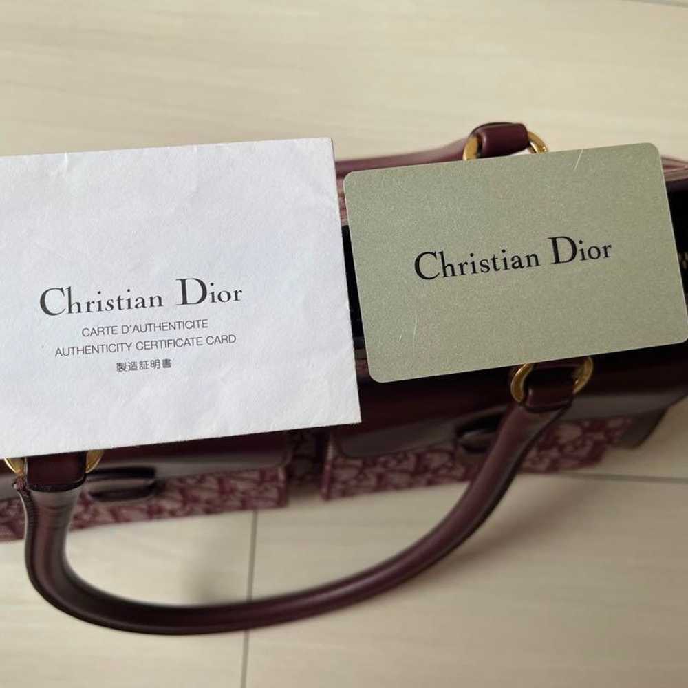 Christian Dior shoulder bag handbag tote wine red. - image 7