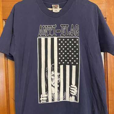 Band Tees × Vintage Vtg Anti Flag Punk Tee - image 1