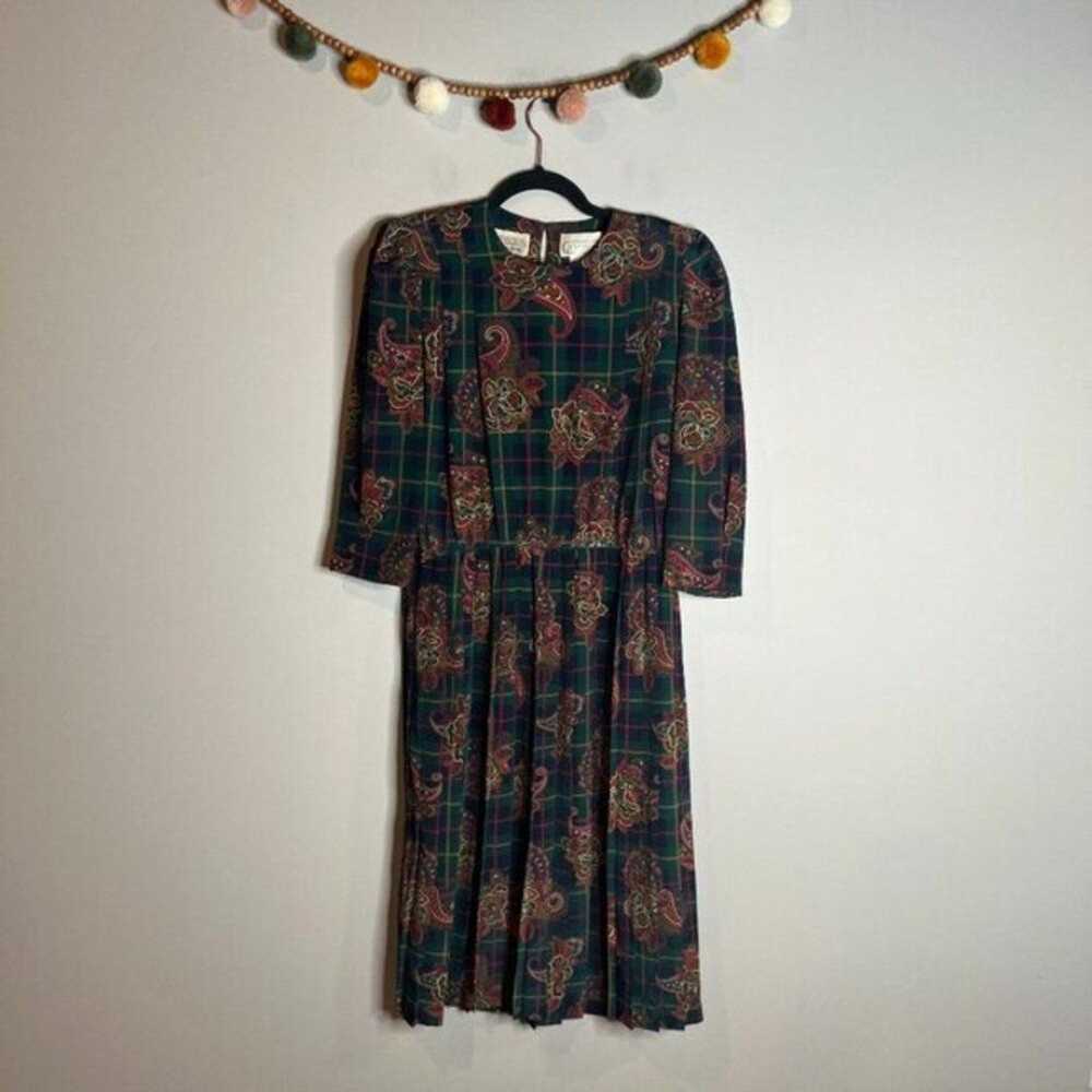 Vintage paisley patterned midi dress - image 1