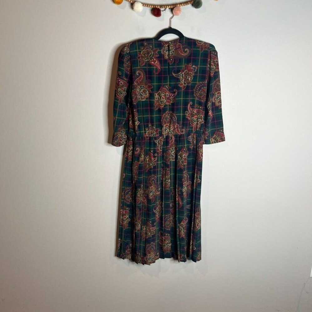 Vintage paisley patterned midi dress - image 5